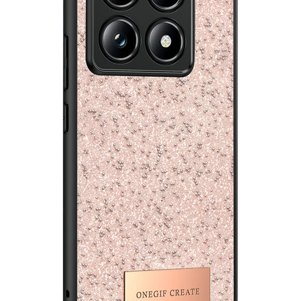 Xiaomi Mi 14T Pro Bright Simli Kapak Kılıf - Pembe 2