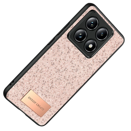 Xiaomi Mi 14T Pro Bright Simli Kapak Kılıf - Pembe 3