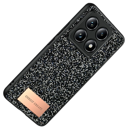 Xiaomi Mi 14T Pro Bright Simli Kapak Kılıf - Siyah 3