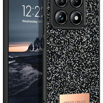 Xiaomi Mi 14T Pro Bright Simli Kapak Kılıf - Siyah