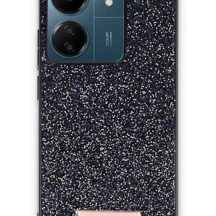 Xiaomi Redmi 13C Bright Simli Kapak Kılıf - Siyah