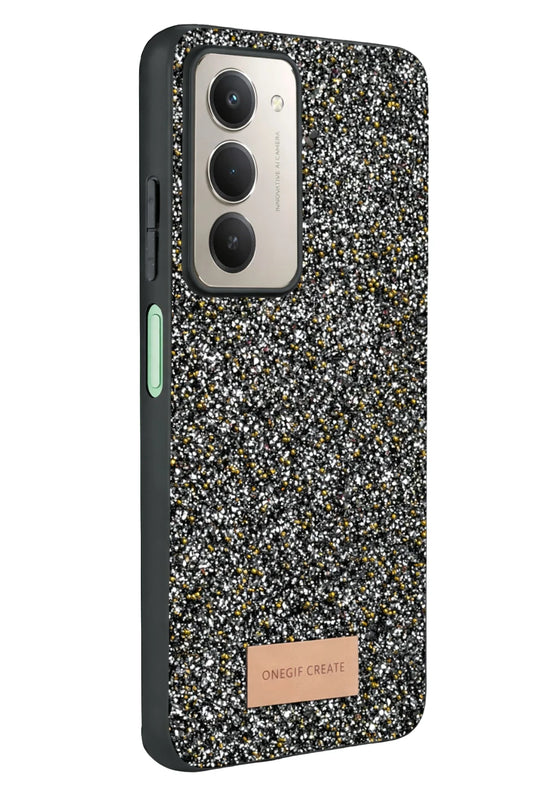 Xiaomi Redmi 15 4G Bright Simli Kapak Kılıf - Gold 3