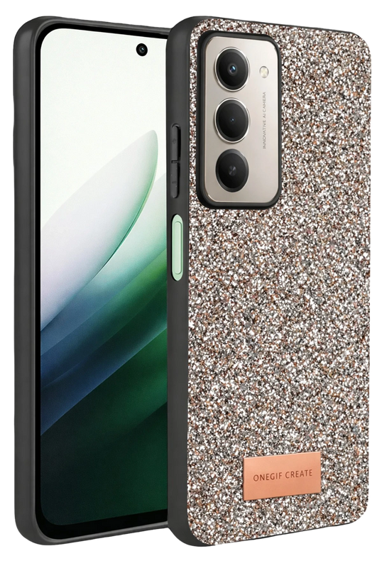 Xiaomi Redmi 15 4G Bright Simli Kapak Kılıf - Gümüş