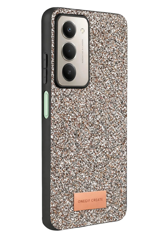 Xiaomi Redmi 15 4G Bright Simli Kapak Kılıf - Gümüş 3