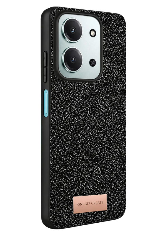 Xiaomi Redmi 15C 4G Bright Simli Kapak Kılıf - Siyah 3
