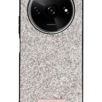 Xiaomi Redmi A3 4G Bright Simli Kapak Kılıf - Gold