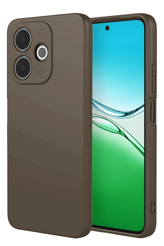 Oppo A5 Pro 4G First Silikon Kılıf - Kahverengi
