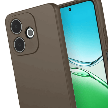 Oppo A5 Pro 4G First Silikon Kılıf - Kahverengi 3