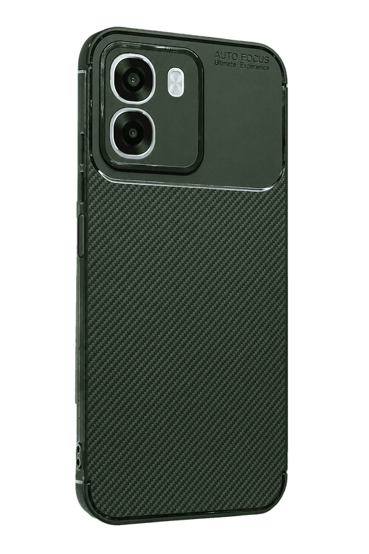 Oppo Oppo A6T 5G Auto Focus Karbon Kapak Kılıf - Koyu Yeşil