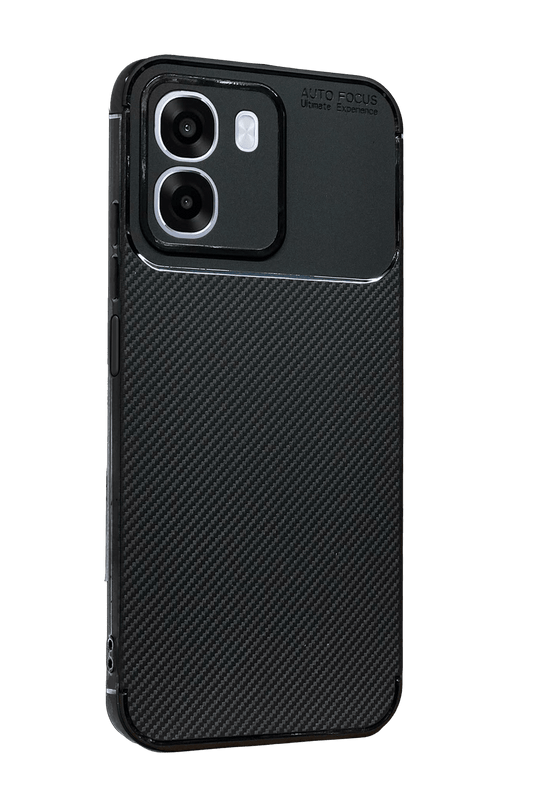 Oppo Oppo A6T 5G Auto Focus Karbon Kapak Kılıf - Siyah