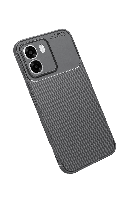 Oppo Oppo A6T 5G Auto Focus Karbon Kapak Kılıf - Gri 2