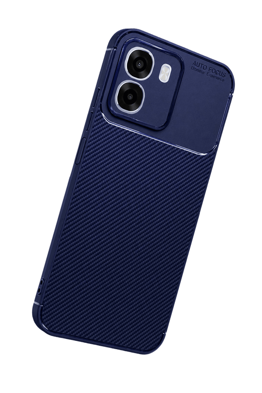 Oppo Oppo A6T 5G Auto Focus Karbon Kapak Kılıf - Lacivert 2