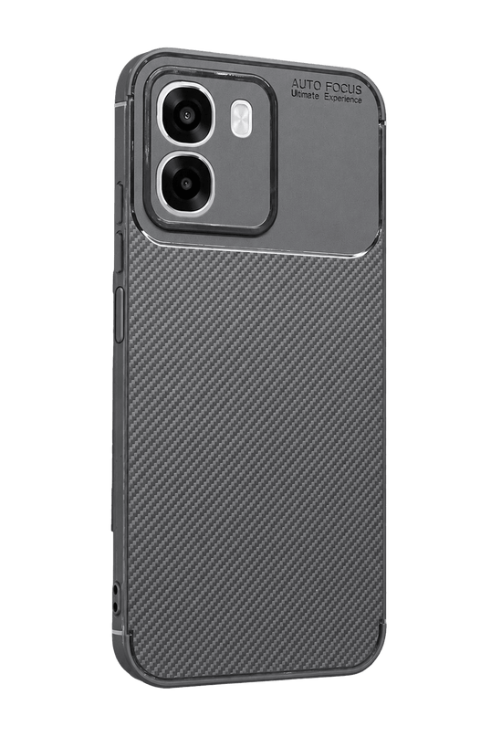 Oppo Oppo A6T 5G Auto Focus Karbon Kapak Kılıf - Gri