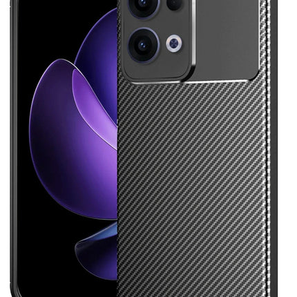 Oppo Reno 13 Pro Auto Focus Karbon Kapak Kılıf - Siyah