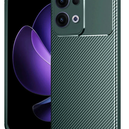 Oppo Reno 13 Pro Auto Focus Karbon Kapak Kılıf - Koyu Yeşil