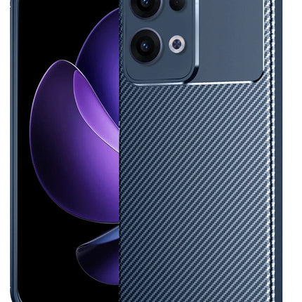 Oppo Reno 13 Pro Auto Focus Karbon Kapak Kılıf - Lacivert