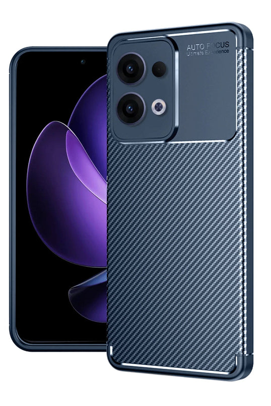 Oppo Reno 13 Pro Auto Focus Karbon Kapak Kılıf - Lacivert
