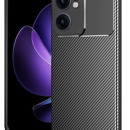 Oppo Reno 13F Auto Focus Karbon Kapak Kılıf - Siyah