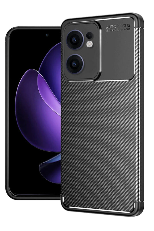 Oppo Reno 13F Auto Focus Karbon Kapak Kılıf - Siyah