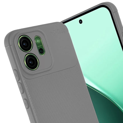 Oppo Reno 14F Auto Focus Karbon Kapak Kılıf - Gri 3