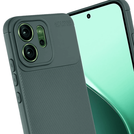 Oppo Reno 14F Auto Focus Karbon Kapak Kılıf - Koyu Yeşil 3