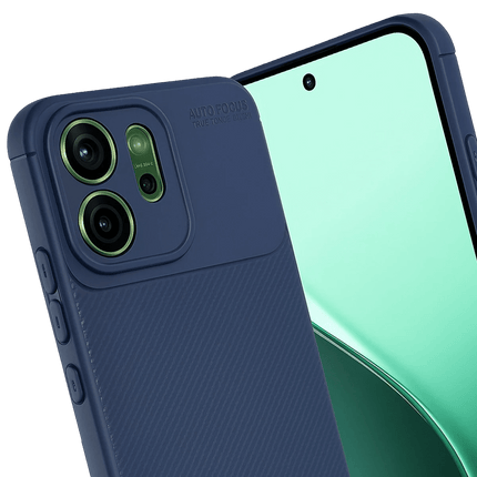 Oppo Reno 14F Auto Focus Karbon Kapak Kılıf - Lacivert 3