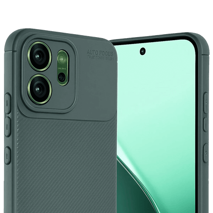 Oppo Reno 14F Auto Focus Karbon Kapak Kılıf - Koyu Yeşil 2