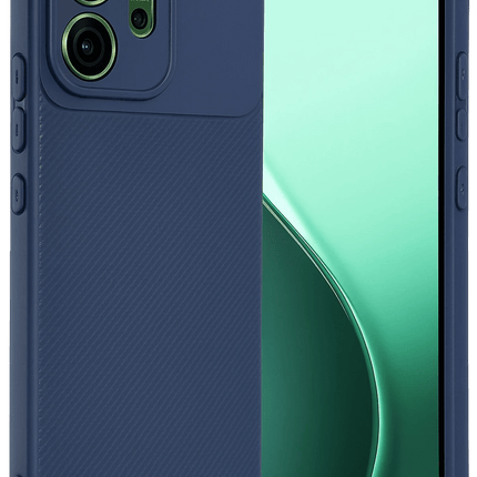 Oppo Reno 14F Auto Focus Karbon Kapak Kılıf - Lacivert