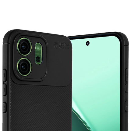 Oppo Reno 14F Auto Focus Karbon Kapak Kılıf - Siyah 2