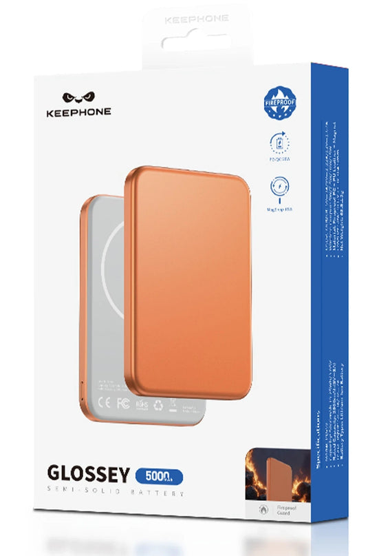 PB59 Glossey 5.000 mAh 20W Type-C ve 15W Kablosuz Şarj Destekli Magsafe Powerbank - Lacivert 5
