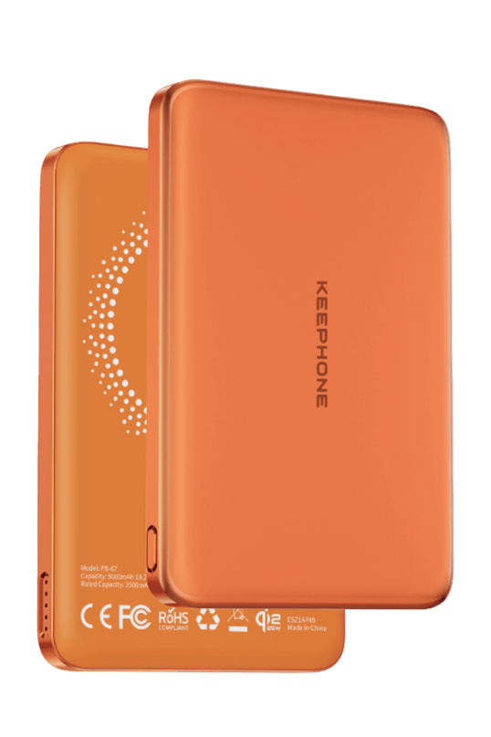 PB67 Shanks 5.000 mAh 25W Qi2 MagSafe ve Semi Solid Destekli Powerbank - Turuncu