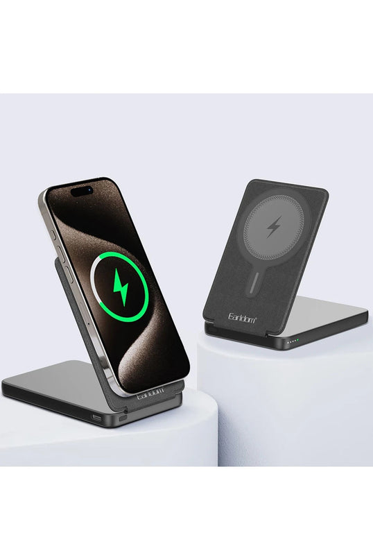 PD58 5.000 mAh 20W Kablosuz Şarj ve 20W Type-C Çıkışlı PD Hızlı Şarj ve Standlı Powerbank 2