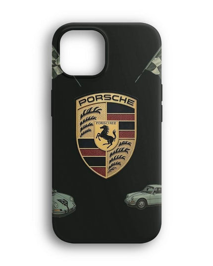 Porsche Amblem Siyah Telefon Kılıfı