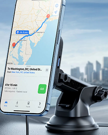 Qi2 HaloLock Vantuz Özellikli 15W Magsafe Şarj 360 Dönen Destekli Araç Tutucu 4