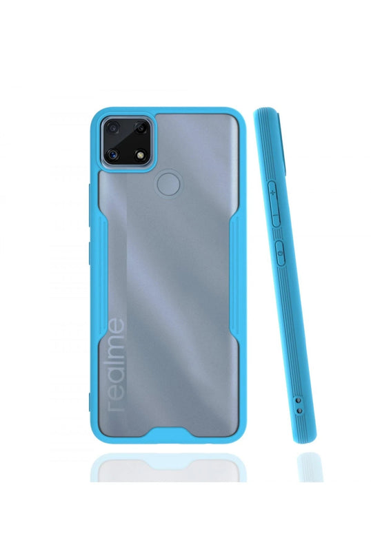 Realme C25 Platin Silikon Kılıf - Mavi