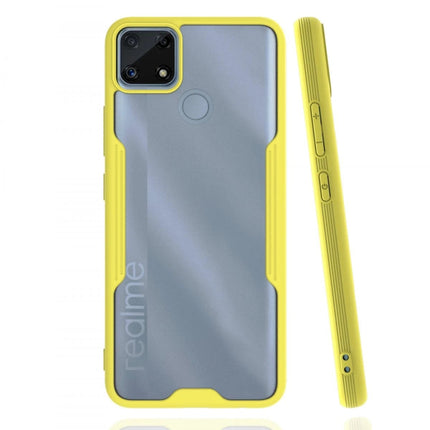 Realme C25 Platin Silikon Kılıf - Sarı