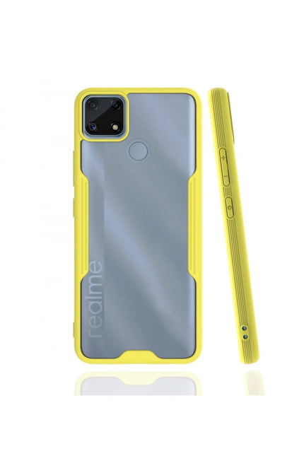 Realme C25 Platin Silikon Kılıf - Sarı