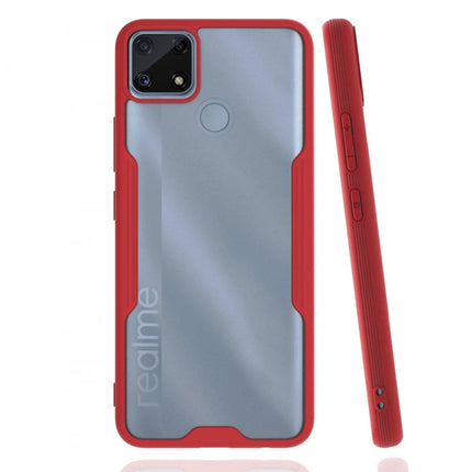 Realme C25 Platin Silikon Kılıf - Kırmızı