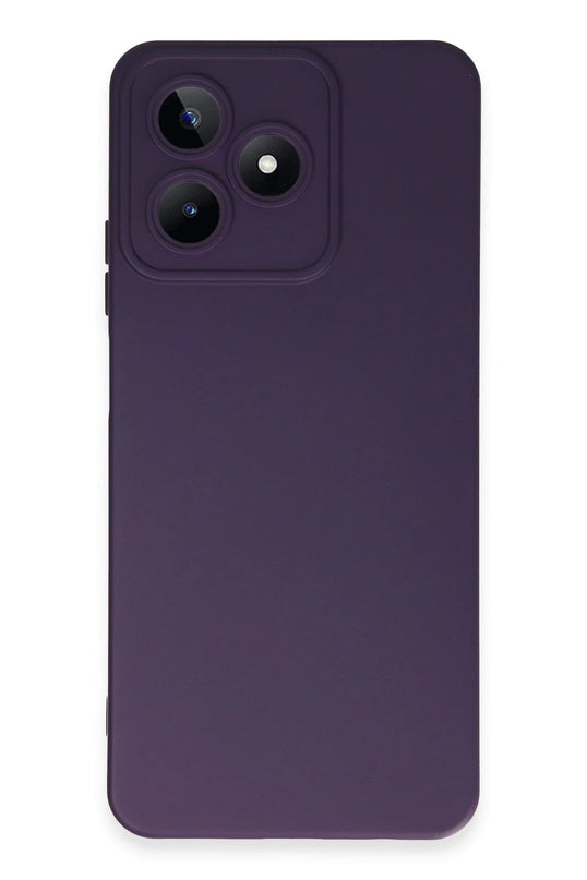 Realme C53 Nano içi Kadife Silikon Kılıf - Mor