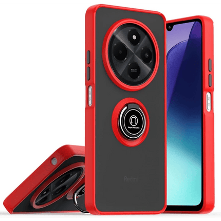 Realme C75 4G Montreal Yüzüklü Silikon Kapak Kılıf - Kırmızı