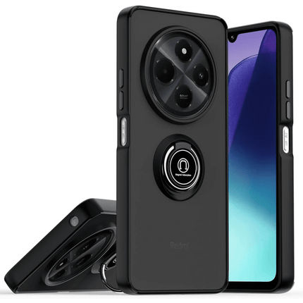 Realme C75 4G Montreal Yüzüklü Silikon Kapak Kılıf - Siyah
