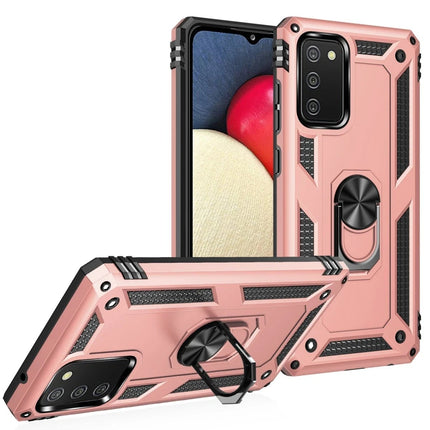 Samsung Galaxy A03S Sofya Yüzüklü Silikon Kapak Kılıf - Rose 2