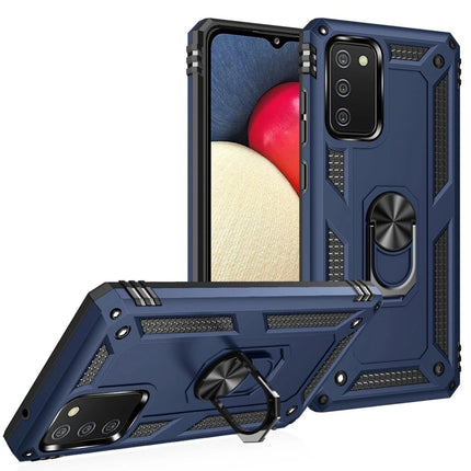 Samsung Galaxy A03S Sofya Yüzüklü Silikon Kapak Kılıf - Lacivert 2