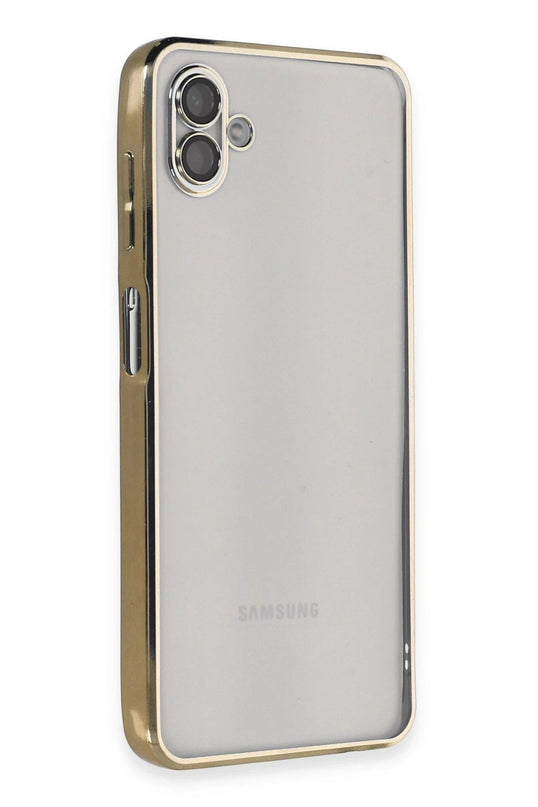 Samsung Galaxy A04 Razer Lensli Silikon Kılıf - Gold