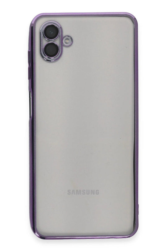 Samsung Galaxy A04 Razer Lensli Silikon Kılıf - Mor 2