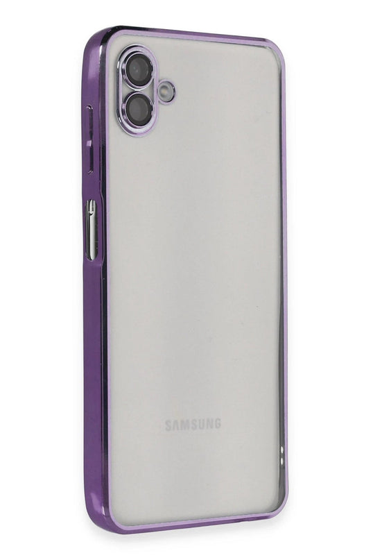 Samsung Galaxy A04 Razer Lensli Silikon Kılıf - Mor