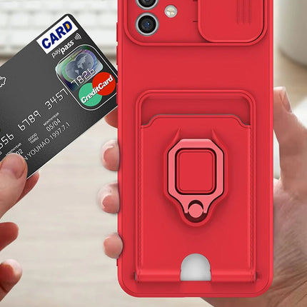 Samsung Galaxy A05 Zuma Kartvizitli Yüzüklü Silikon Kılıf - Siyah 4
