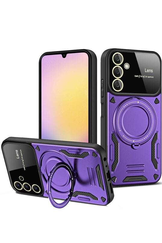 Samsung Galaxy A05S Joy Lens Standlı Kapak Kılıf - Mor
