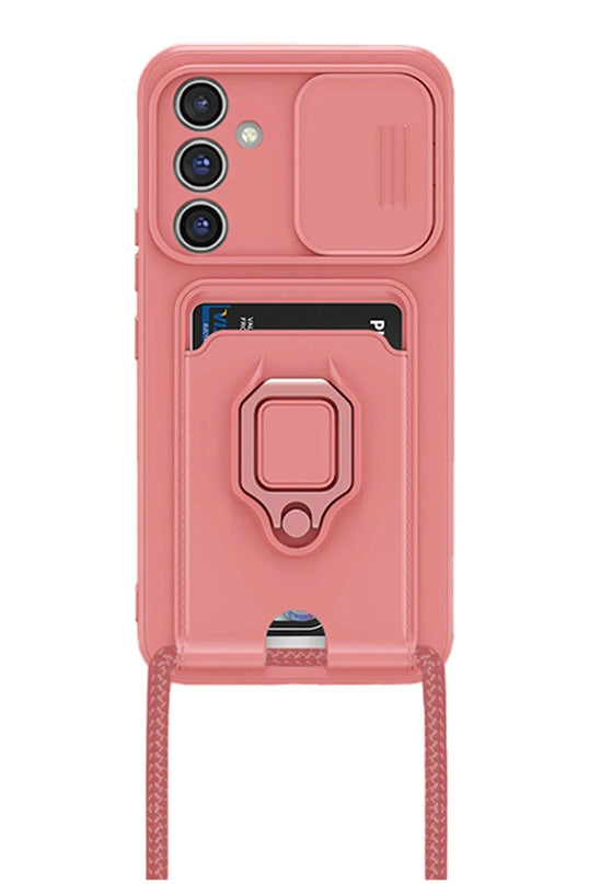 Samsung Galaxy A05S Zuma Kartvizitli Yüzüklü Silikon Kılıf - Pembe 2