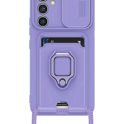 Samsung Galaxy A05S Zuma Kartvizitli Yüzüklü Silikon Kılıf - Lila 2